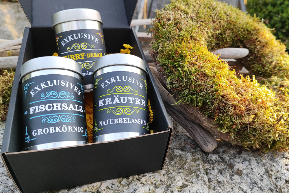 Geschenk Box mit 3 Streuer nach Wahl (excl. Pfeffer)
