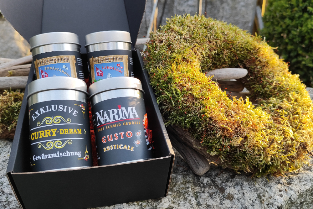 Geschenk Box mit 4 Streuer nach Wahl (excl. Pfeffer)